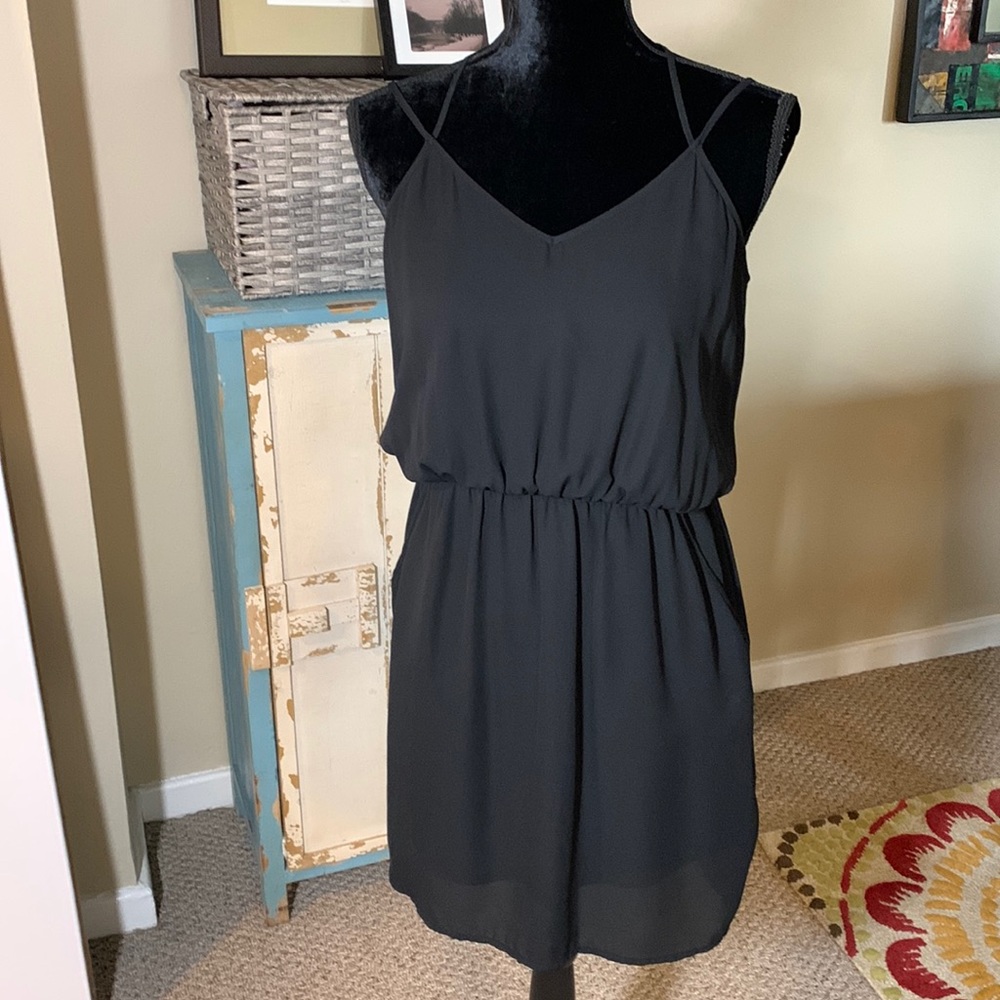 Banana Republic V-Neck Racer Back Spaghetti Strap Mini Dress Size 4